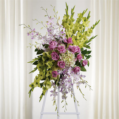 Lasting Legacy Standing Spray –  Freesia Flowers, Tomball TX