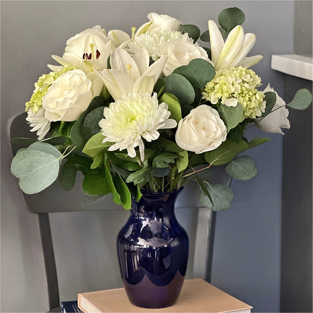 Snowy Dreams Bouquet –  Freesia Flowers, Tomball TX