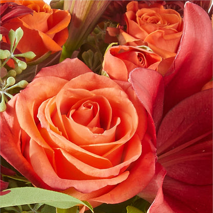 Crimson Leaves Bouquet –  Freesia Flowers, Tomball TX