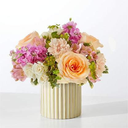 Paradise Bouquet with Ivory Vase –  Freesia Flowers, Tomball TX