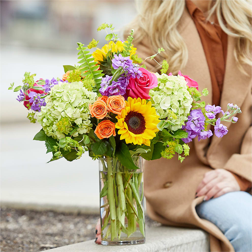 Vibrant Greetings Bouquet –  Freesia Flowers, Tomball TX