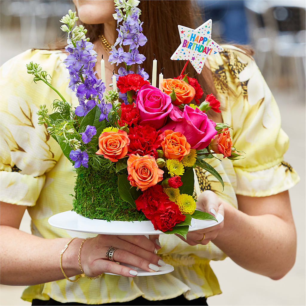 Best Year Yet Floral Cake –  Freesia Flowers, Tomball TX