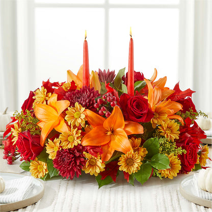 Autumn's Embrace Centerpiece –  Freesia Flowers, Tomball TX