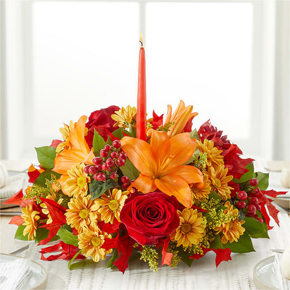 Autumn's Embrace Centerpiece –  Freesia Flowers, Tomball TX