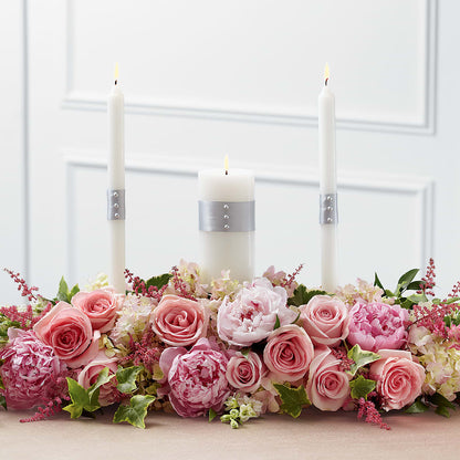 Worldwide Romance Unity Candle Arrangement –  Freesia Flowers, Tomball TX
