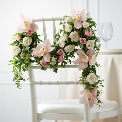 Orchid Rose Chair Décor –  Freesia Flowers, Tomball TX