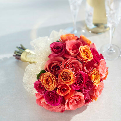 Sweet Roses Bouquet –  Freesia Flowers, Tomball TX