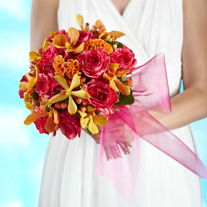 Brilliant Shades of Love Bouquet –  Freesia Flowers, Tomball TX