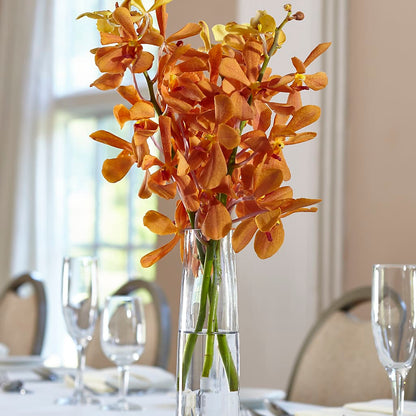 Orange Mokara Bud Vase –  Freesia Flowers, Tomball TX