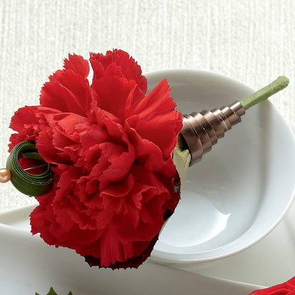 Red Carnation Boutonniere –  Freesia Flowers, Tomball TX