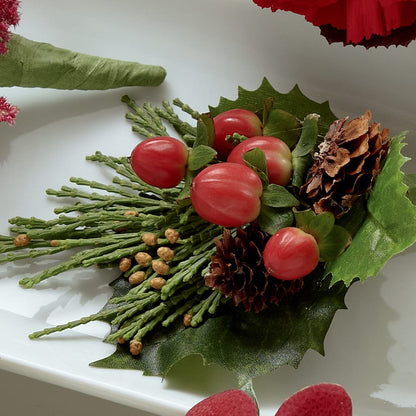 Red Berry Boutonniere –  Freesia Flowers, Tomball TX